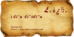 Lám Ádám névjegykártya